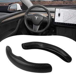 Telsa Model 3 Y Real Carbon Fiber Steering Wheel Cover Tesla Accessories