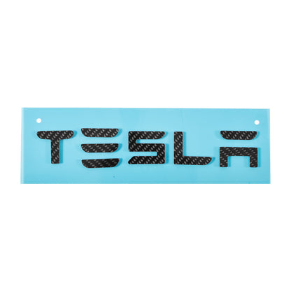 Model Y Juniper/ 3 Highland T-E-S-L-A Lettering Tailgate Emblem Decal Real Carbon Fiber Logo