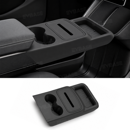 Model Y Juniper Standard Center Console Organizer Tray with Cup Holder & Tissue Box Holder