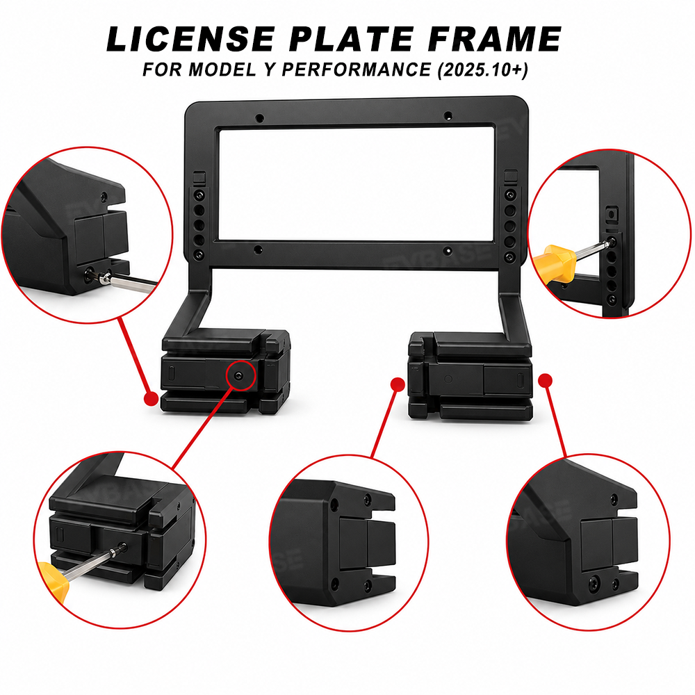 Model Y Juniper Performance Front License Plate Mount No Drill License Plate Holder Aluminum Alloy Bracket