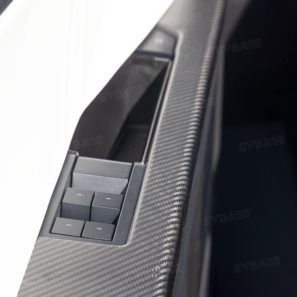 Tesla Cybertruck Door Panel Armrest Cover Real Carbon Fiber Lower Door Panel Overlays