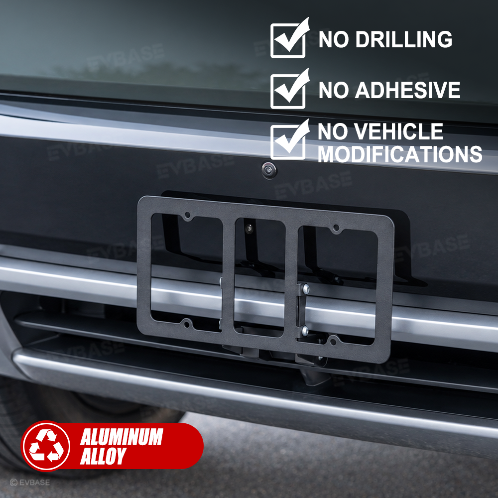 Front License Plate Frame for Rivian R2 License Plate Mount No-Drill Aluminum Holder