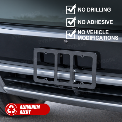 Front License Plate Frame for Rivian R2 License Plate Mount No-Drill Aluminum Holder