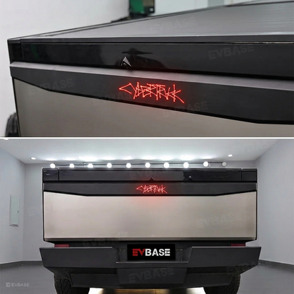 Cybertruck Tailgate Protector 2.0 OEM-Style Anti-Scratch ABS Tailgate Trim Cover with Illuminated LED Logo