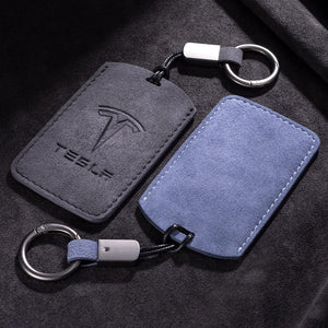 Wholesale Key Card Holder Key Case for Tesla Model 3 Model Y Leather Key  Card Protector Cover Keychain Car Interior Accessories