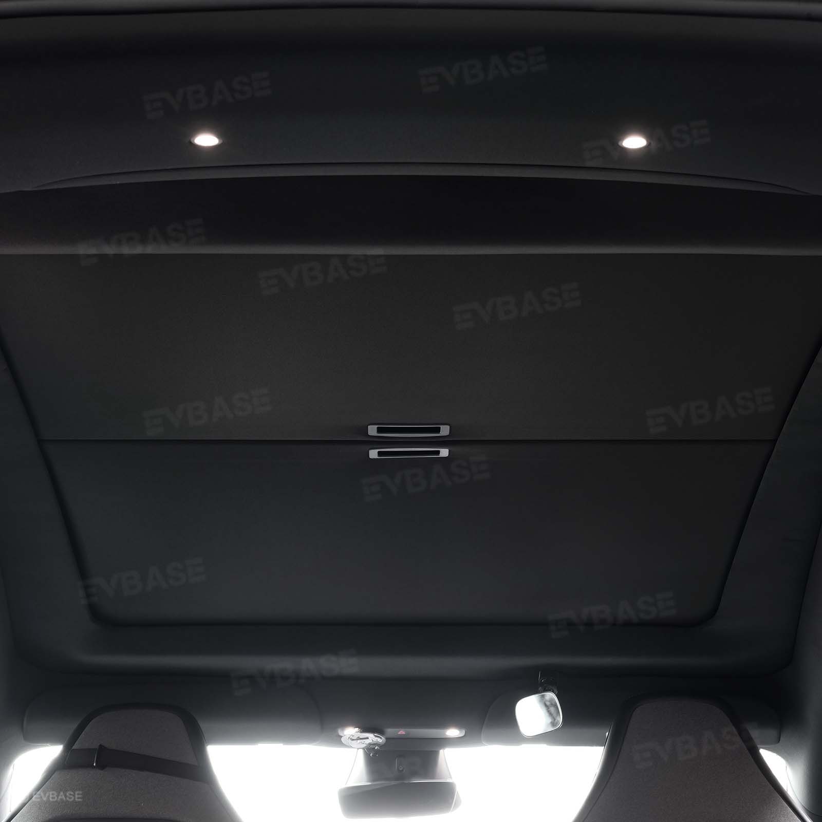 Model Y L Retractable Sunshade Glass Roof Sun Shade with Roll Fabric Style Heat Insulation & UV Protection