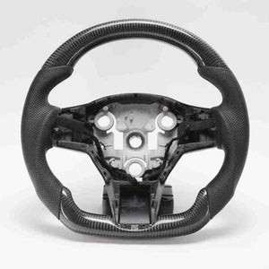 Tesla Model 3 Y Steering Wheel Carbon Fiber Personality Customize with Heating Function