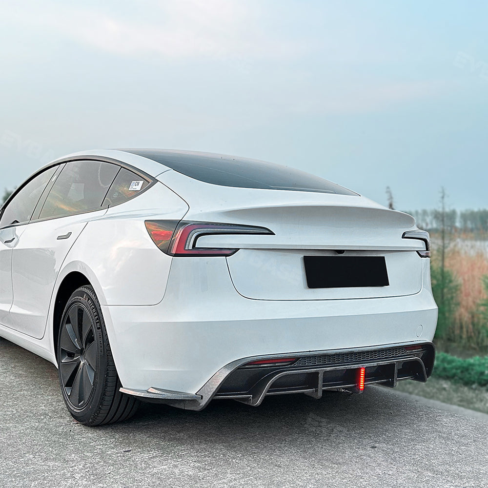 Model 3 Highland Rear Diffuser Bumper Lip ABS Splitter with Brake Light