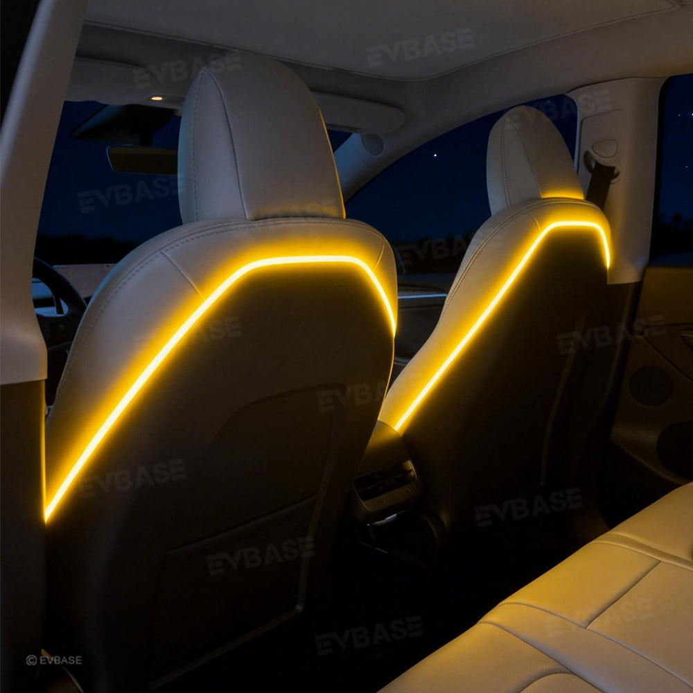 Model Y/3 Backseat Ambient Lighting Seat Back Neon Lights Interior Lighting Upgrade