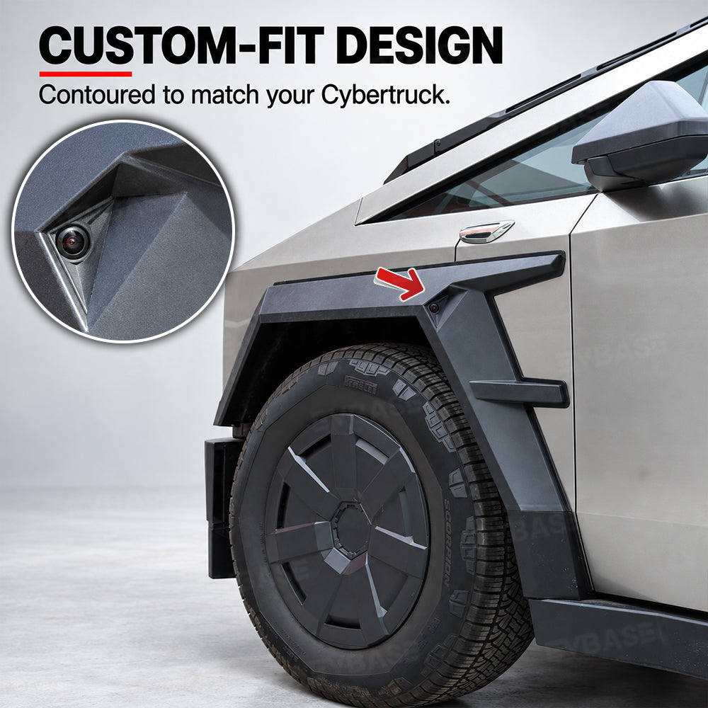 Cybertruck Armor Fender Flares Cover 3.0 Off-Road Protection Front & Rear Wheel Arches Eyebrow Protector Trim Overlay