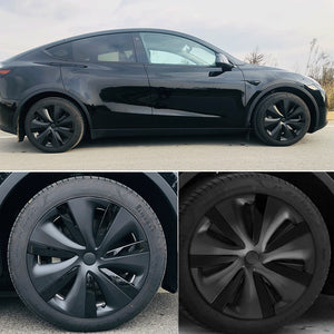 Neu EVBASE Tesla Model Y Tempest Radabdeckung 19 Zoll Sport Model S Version Radkappe 4PCS Matt