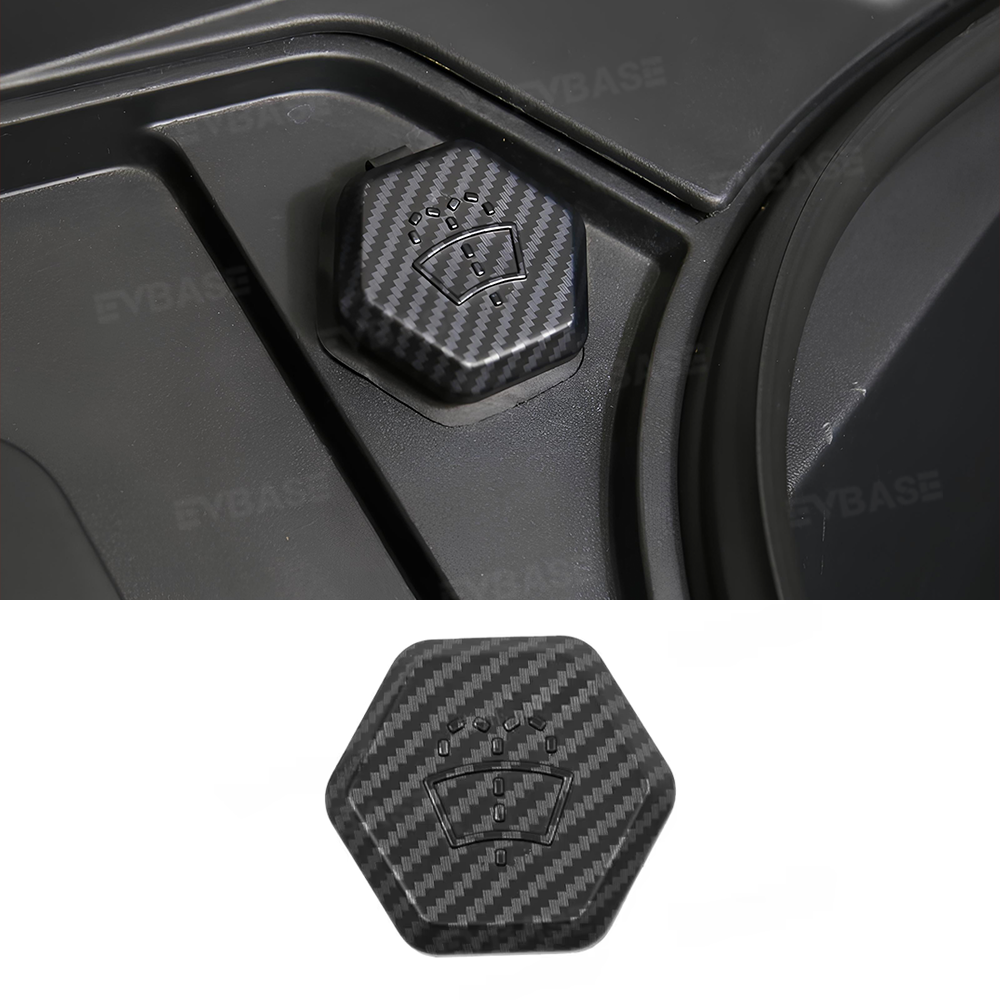 Cybertruck Windshield Wiper Fluid Reservoir Cap ABS Carbon Fiber Style Trim Cover
