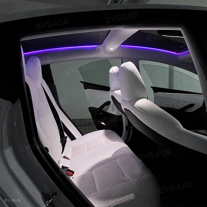 Model Y Juniper/ 3 Highland Roof Ambient Lighting 2.0 Sunroof Streamer Lights with Factory Screen Control