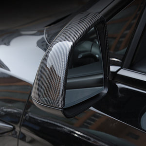 Tesla Model 3 Y Rearview Mirror Cover ABS Plastic Carbon Fiber Cover