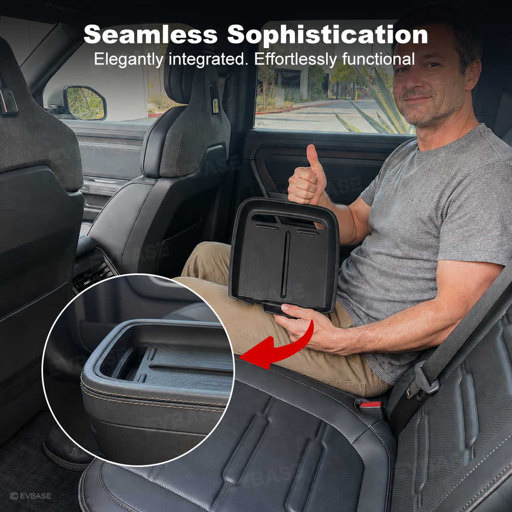 Center Console Wireless Charging Pad Liner for Rivian R2 Silicone Non-Slip Waterproof Protective Mat Phone Charging Area Liner