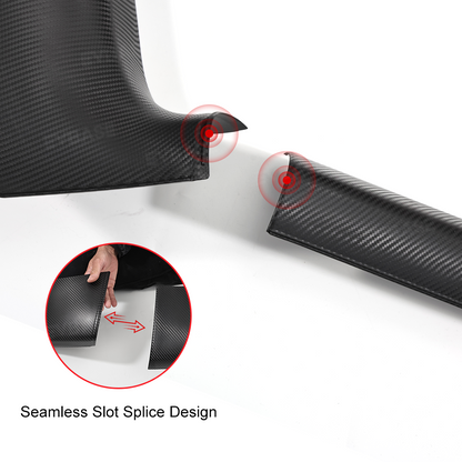 Model Y Juniper/ 3 Highland Door Sill Protector ABS Full Coverage Kick Panel Carpet Protection Cover-Hydro Carbon Fiber Coated