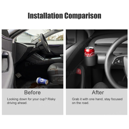 Model Y Juniper Dashboard Left Cup Holder Glasses Holder 2-in-1 Storage Organizer Box