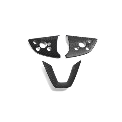 Model 3 Highland Steering Wheel Cover Cap Real Carbon Fiber Decorative Trim Overlay for Tesla