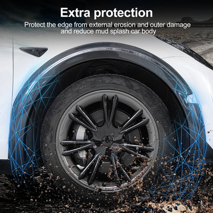 Model Y Fender Flares Wide Body Wheel Arches Extensions Edge Trim Protector With Radar Cutout for Tesla