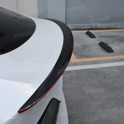 New Red Spoiler Carbon Fiber Model Y/3 Real Carbon Fiber Spoiler for Tesla