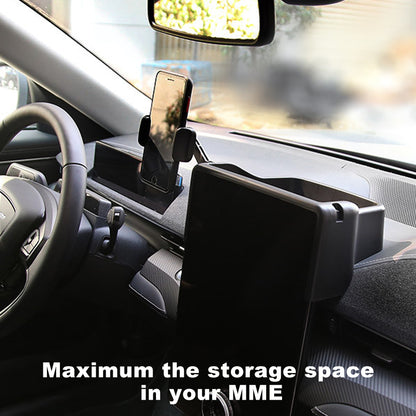 Mustang Mach E Center Console Dash Storage Box Organizer 360° Rotatable Dashboard Phone Holder for Ford