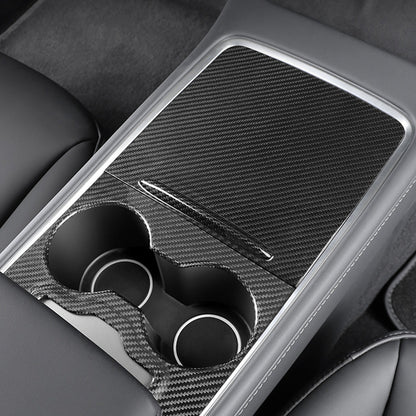 Model Y 3 Carbon Fiber Interior Accessories Center Console Trim Panel Cover for Tesla