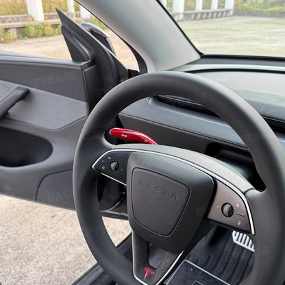 Model Y Juniper Carbon Fiber Turn Signal Stalk Trim Covers for Tesla