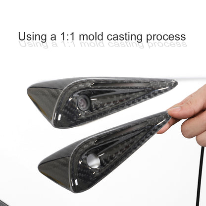 Model X Real Carbon Fiber Side Camera Covers Turn Signal Full-Cover Exterior for Tesla