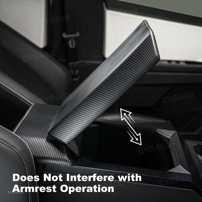 Cybertruck Armrest Cover Rear Screen Frame Cover ABS Carbon Fiber Style Center Console Protective Trim Overlay