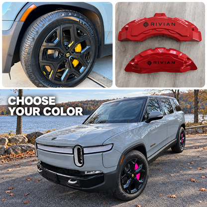 Brake Caliper Covers for Rivian R1S/R1T Front & Rear Caliper Protector Performance Look Precision Bolt-On
