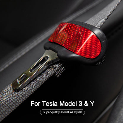 Model Y 3 Carbon Fiber Interior Accessories Seat Belt Fascia Cover for Tesla