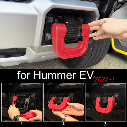 Tow Hook Covers for GMC Hummer EV Front Rear Bumper Performance D-ring Recovery Hook 3PCS