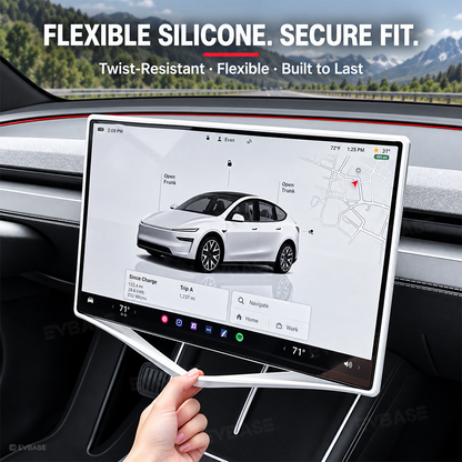 Model Y Juniper / Y L Center Console Screen Overlay Silicone Touchscreen Frame Protection Cover