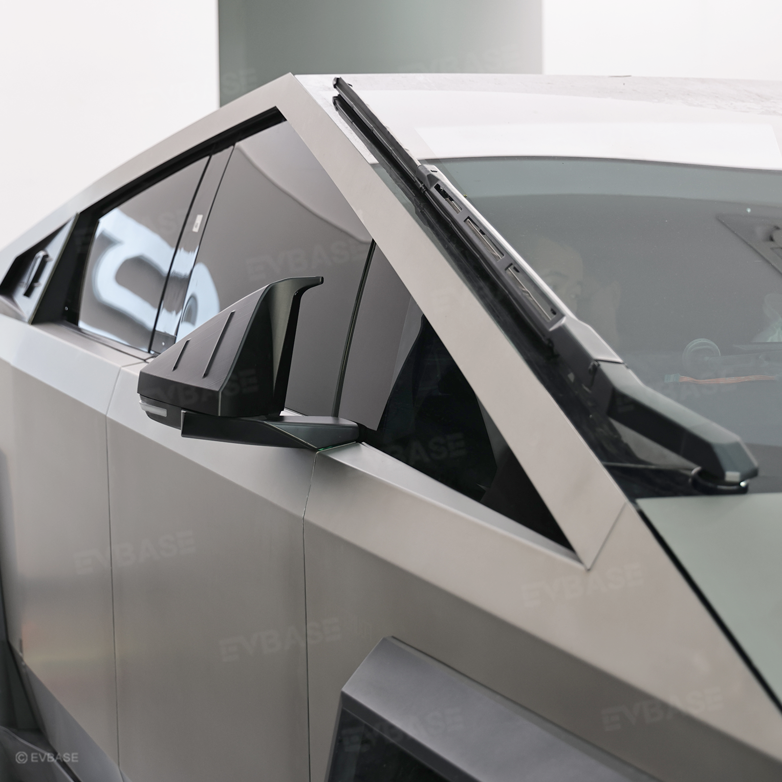 Cybertruck Side Mirror Cover Futuristic Tactical Horn-Style Rearview Mirror Caps ABS Protective Overlay
