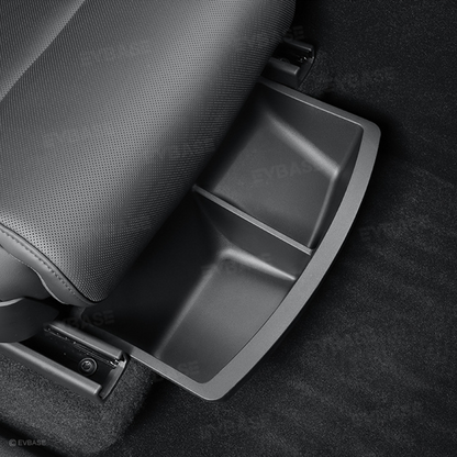Model Y L Under Front Seat Storage Box Interior Organizer Tray Rear Backseat Trash Can