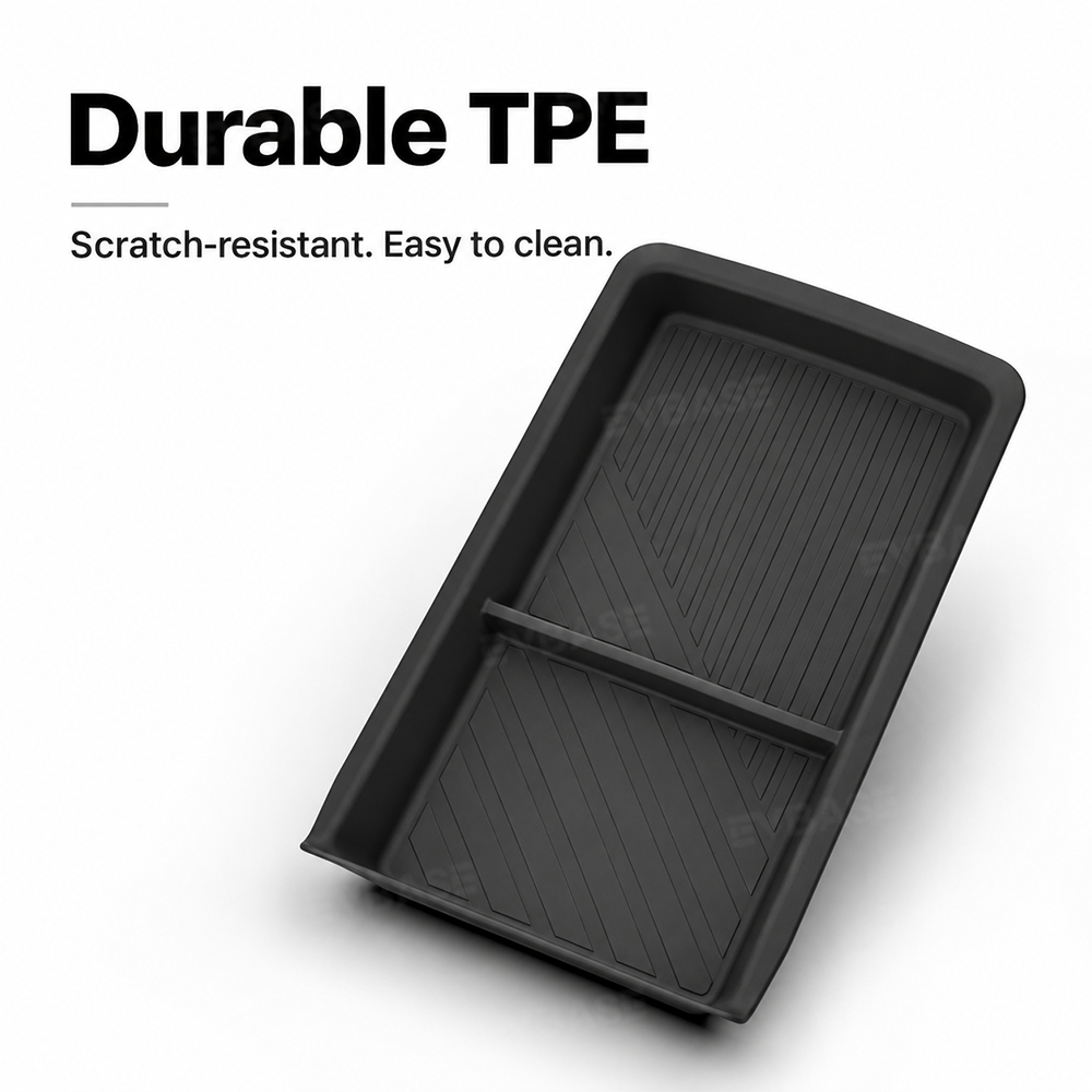 Center Console Drawer Organizer for Rivian R2 Under-Armrest TPE Storage Tray Insert