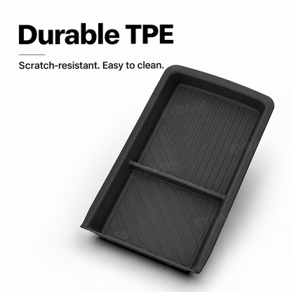 Center Console Drawer Organizer for Rivian R2 Under-Armrest TPE Storage Tray Insert