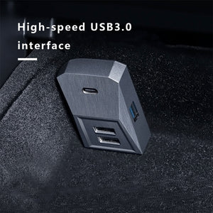 Tesla Model 3 Y Glove Box USB Hub Cybertrunk Style 4-in-1 USB Hub Tesla Docking Station