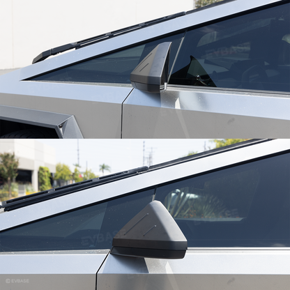 Cybertruck Side Mirror Cover Futuristic Tactical Horn-Style Rearview Mirror Caps ABS Protective Overlay