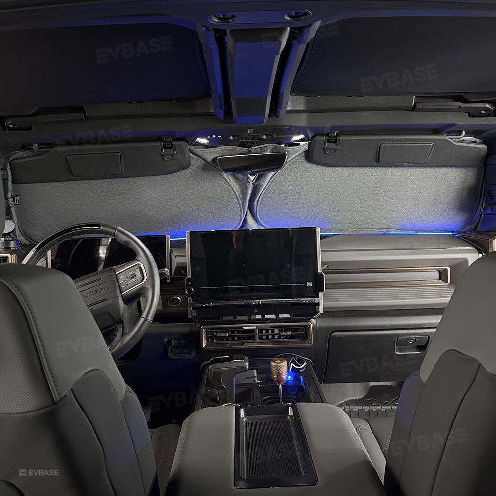 Glass Roof Sunshade for Hummer EV Ice Crystal Sun Shield Foldable Sunroof Shade