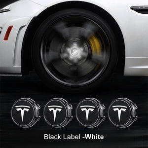 EVBASE Tesla Logo Model 3/Y LED Logo Center Caps Wheel Hub Caps Cover 4PCS