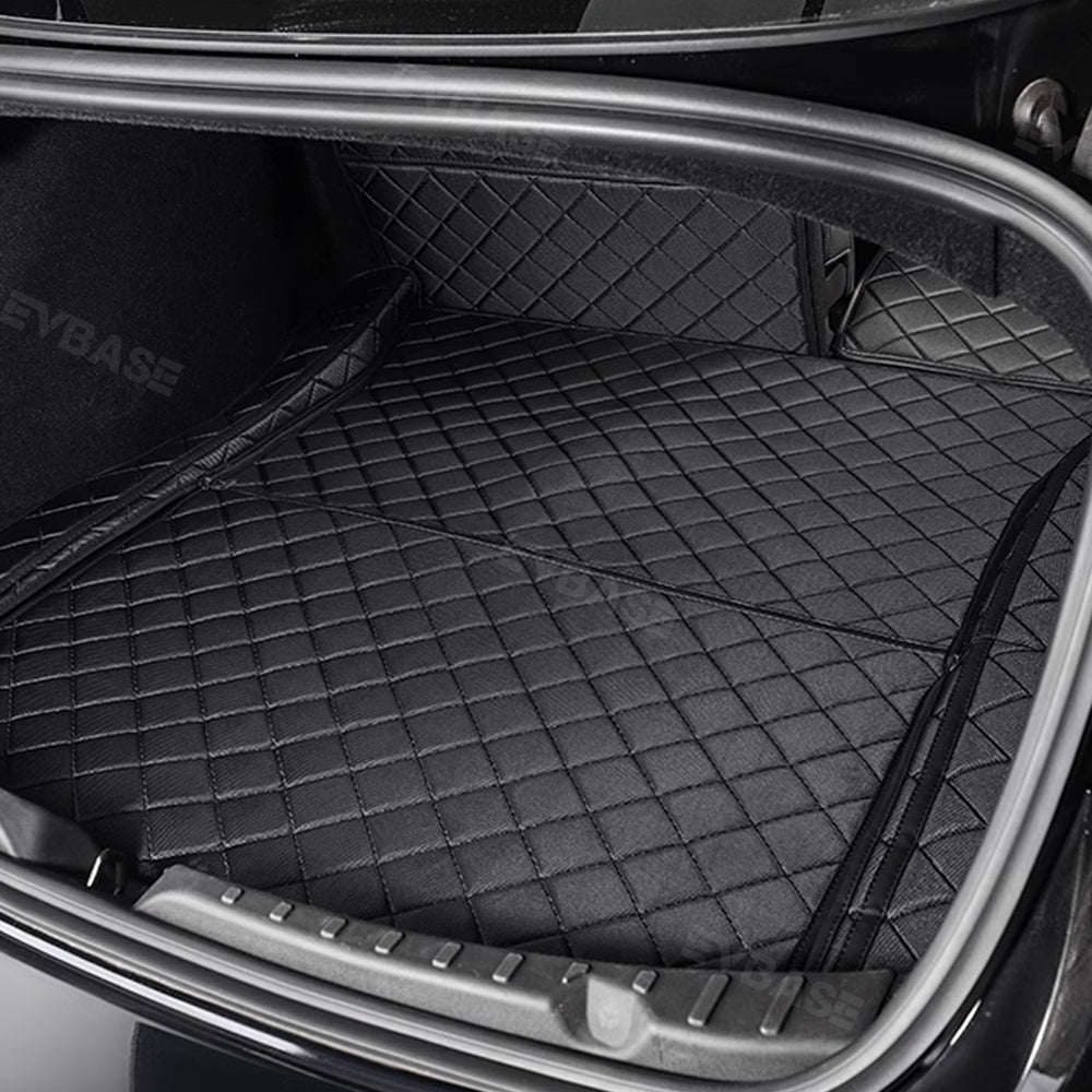 EVBASE Tesla Model 3/Y/3 Highland Trunk Mat Rear Cargo Liner Oxford Cloth Waterproof Pet Mat Floor Protector