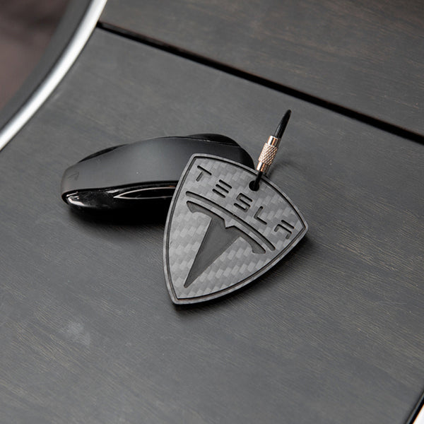 White Tesla Model 3 Custom Keychain Porte Cles Llavero