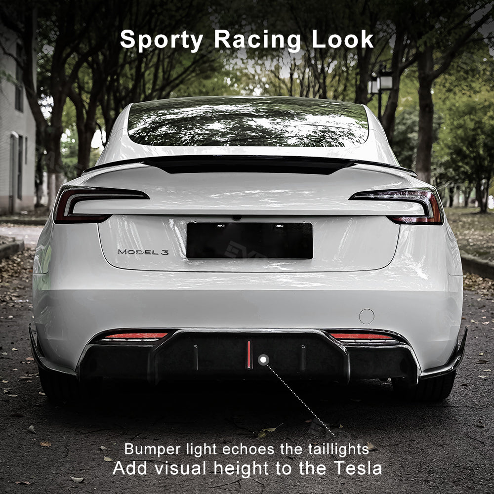 Model 3 Highland Body Kit ABS Bumper Lip Diffuser Splitter Corners Front Bumper Rear Spoiler Wing for Tesla