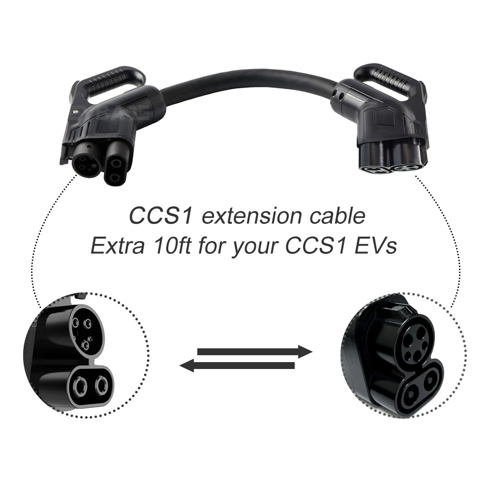 EVBASE CCS1 EV Extension Cord for Non-Tesla EVs Charging on Tesla "Magic Dock" Superchargers