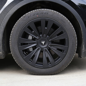 EVBASE Tesla Model Y Turbine Wheel Covers 19 inch Sport Model X Version Wheel Cap 4PCS Matte 2020-2024 Year