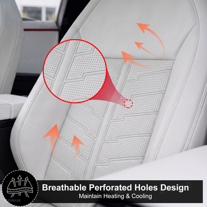 Cybertruck Seat Covers Futuristic Armor-Style Seat Protector Premium NAPPA Leather Interior Upgrade