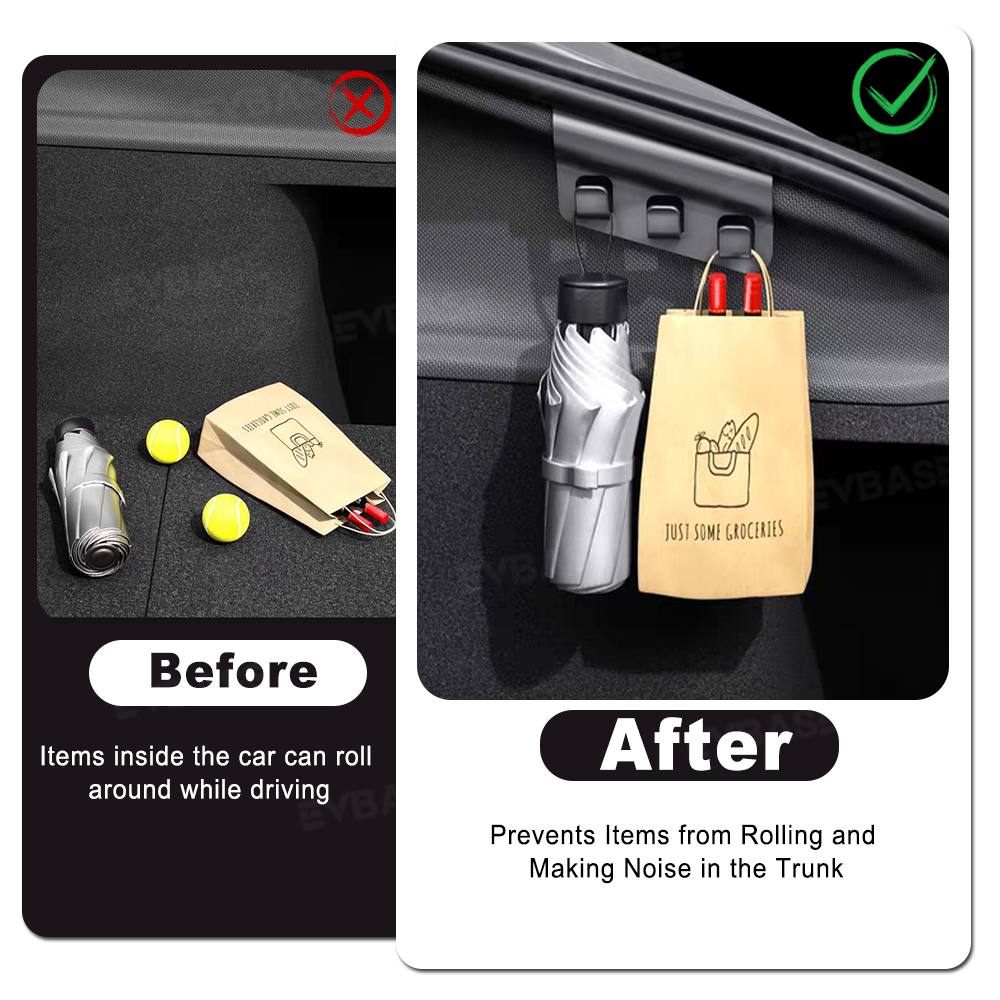 Model Y Juniper Rear Trunk Hook Organizer Grocery Bag Hook for Tesla ...