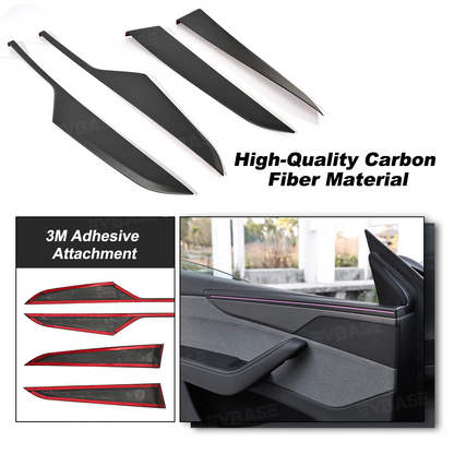 Model Y Juniper Real Carbon Fiber Interior Upgrade Full Kit Protective Overlay "Plain Weave" (Performance Look)