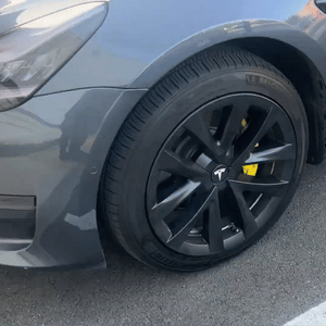 EVBASE Model 3 18inch Arachnid Wheel Covers Replacement Wheel Cap 2017-2023 Model 3 Matte 4PCS